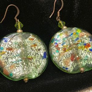 FINAL PRICE 
Handmade Blown Glass Bead Earrings